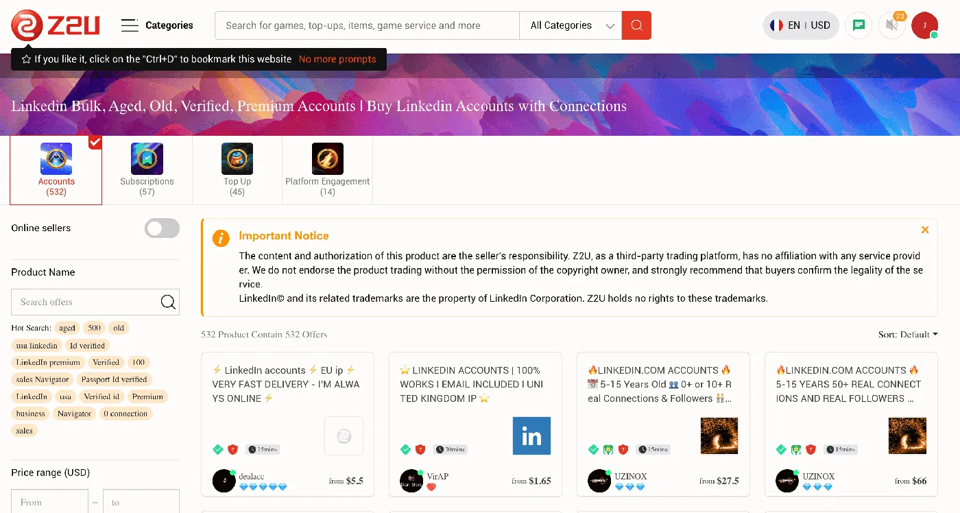 Z2U homepage